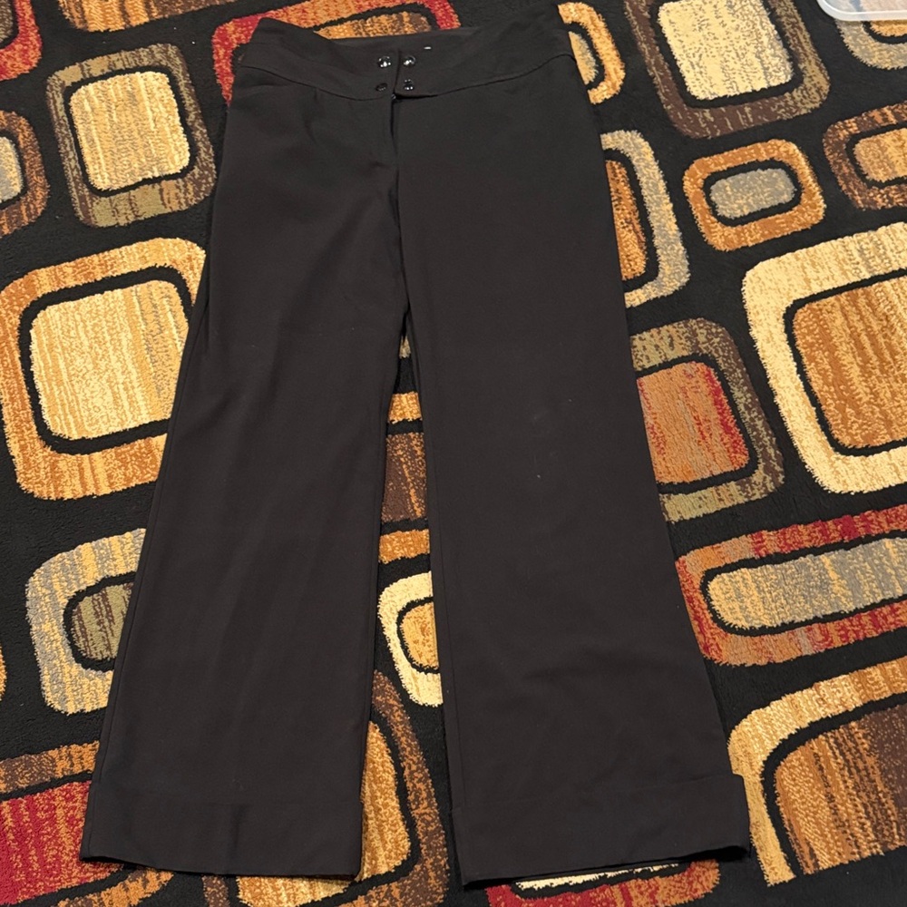 Chic Black Wide Leg Women's Pants